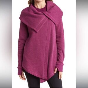 NWT Zella Purple Wrap Sweater